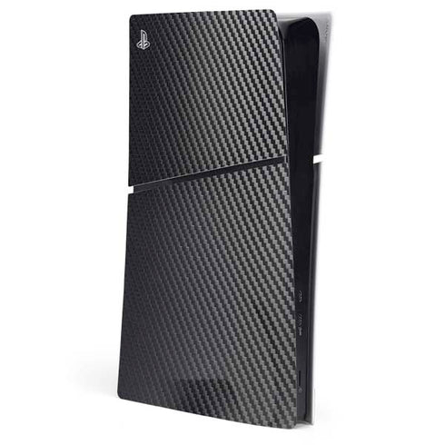 Black Carbon Fiber Specialty Texture Material PS5 Slim Digital Edition Console Skin